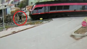 Amasya’daki feci tren kazası kamerada